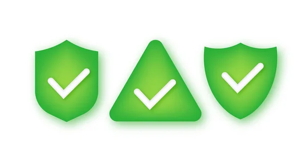 Sätt Shield märke logotyp ikon design mall. — Stock vektor