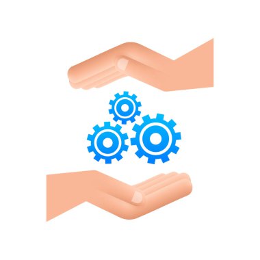 Sistem yazılım güncellemesi ya da elle geliştirme kavramı. Yeni güncelleme, Rozet, imzala. Vektör illüstrasyonu.