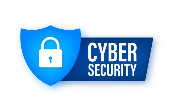 Cyber security vector logo with shield and check mark. Security shield concept. Internet security. Vector illustration — Stock Vector