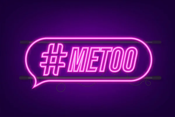 Metoo hashtag donderdag teruggooien symbool. Neon icoon. Voorraadillustratie van vectoren — Stockvector