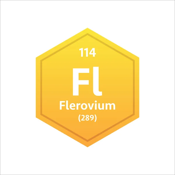 Flerovium 심볼. 주기율표의 화학 원소. 벡터 주식 삽화. — 스톡 벡터