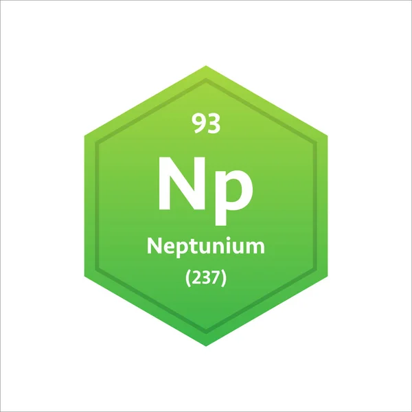 Символ Нептуния. Химический элемент периодической таблицы. Векторная иллюстрация — стоковый вектор
