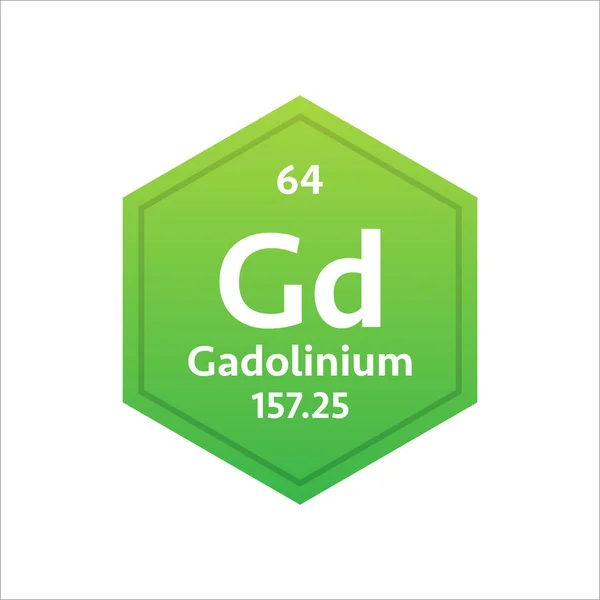 Símbolo Gadolínio. Elemento químico da tabela periódica. Ilustração do estoque vetorial —  Vetores de Stock