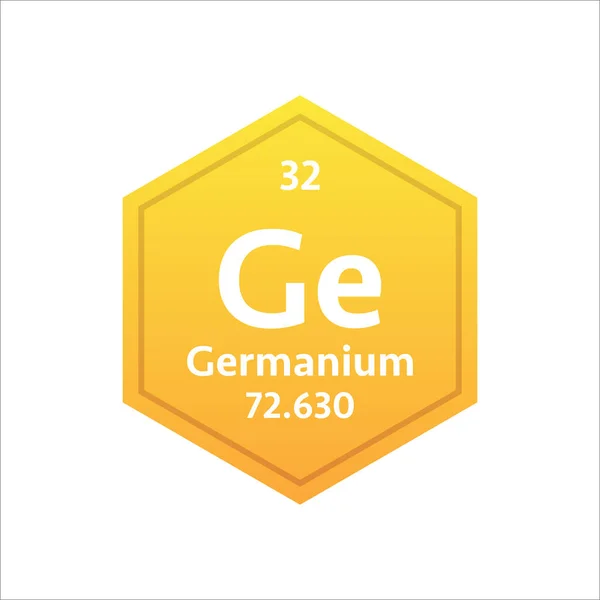 Germanium symbool. Chemisch element van het periodiek systeem. Voorraadillustratie van vectoren. — Stockvector