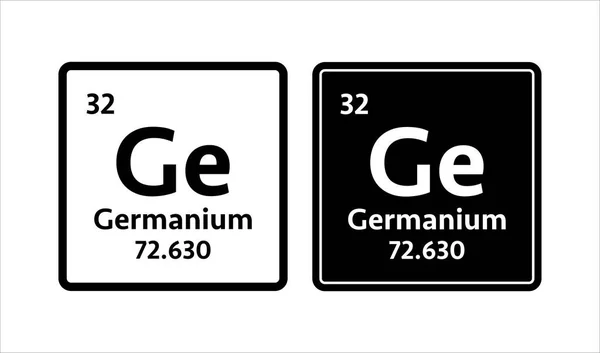 Символ германия. Химический элемент периодической таблицы. Векторная иллюстрация. — стоковый вектор