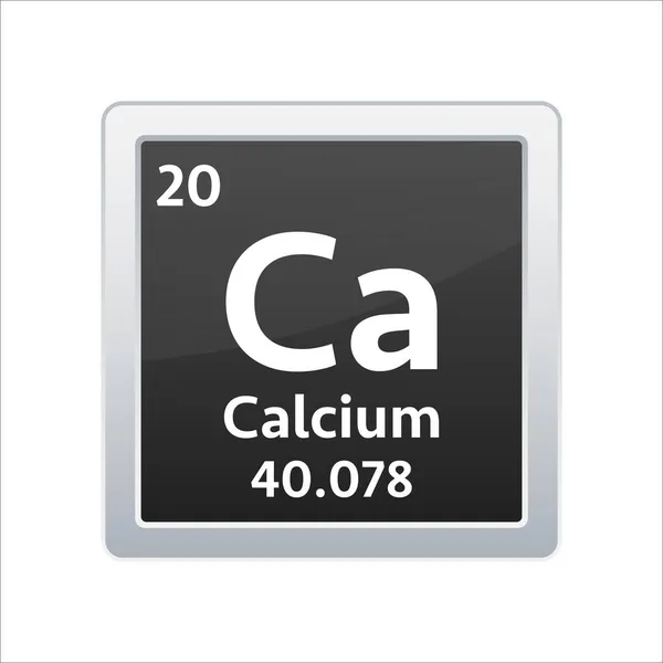Calcium symbol. Chemical element of the periodic table. Vector stock illustration — Stock Vector