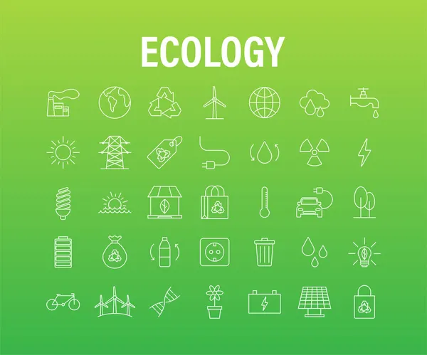 Ecología, naturaleza. Energía solar. Guardar planeta Vector stock ilustración — Vector de stock