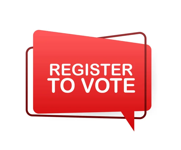 Megafon Registerrel a szavazáshoz. Vektorillusztráció — Stock Vector