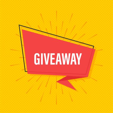 Sancak tasarımı için hediye megafonla modern düz bir şablon. Sosyal medya ikon konsepti gibi. Vektör illüstrasyonu