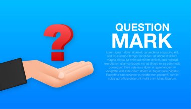 İmza iste. Soru işareti simgesi. Faq konsepti. Cevap ver. Vektör stok illüstrasyonu.