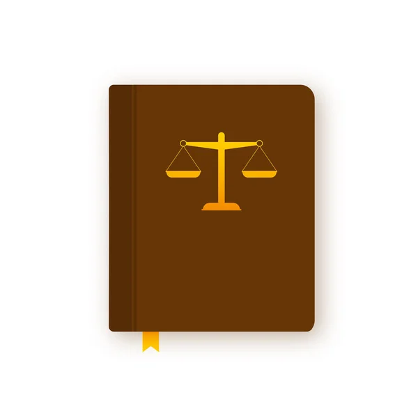 Balance de justice et marteau de juge en bois. Marteau en bois avec des livres de code de loi. Illustration vectorielle . — Image vectorielle