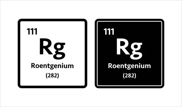 Символ Рентгена. Химический элемент периодической таблицы. Векторная иллюстрация — стоковый вектор