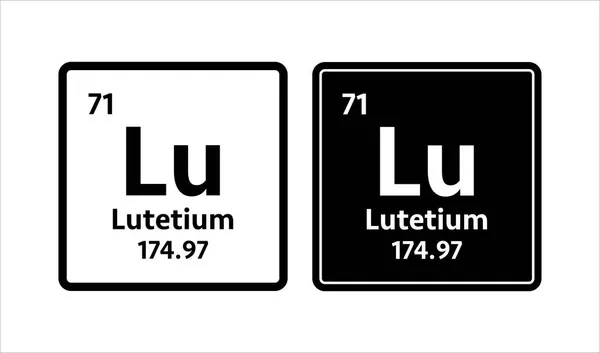 Símbolo de lutecio. Elemento químico de la tabla periódica. Ilustración de stock vectorial — Archivo Imágenes Vectoriales