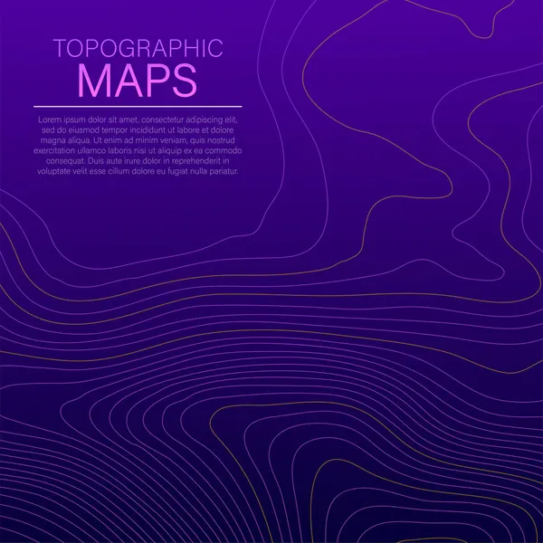 Mopografik harita. Çizgiler ve konturlarda topografik konturstilize yüksekliği. Vektör çizimi