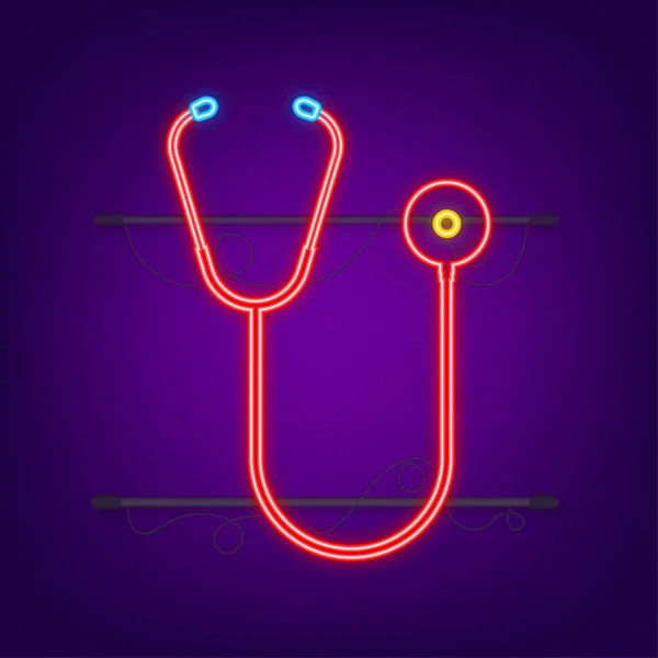 Stethoscopes, medical equipment for doctor. Vector stock illustration — Stock Vector