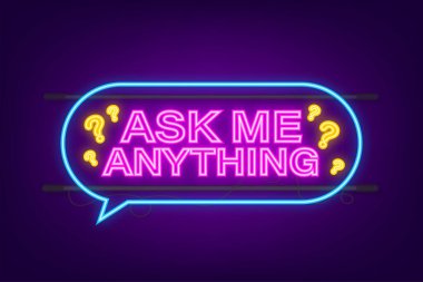 Ask me anything. Lettering for your blog, for online shop, for tags and banners. Vector illustrtaion. clipart
