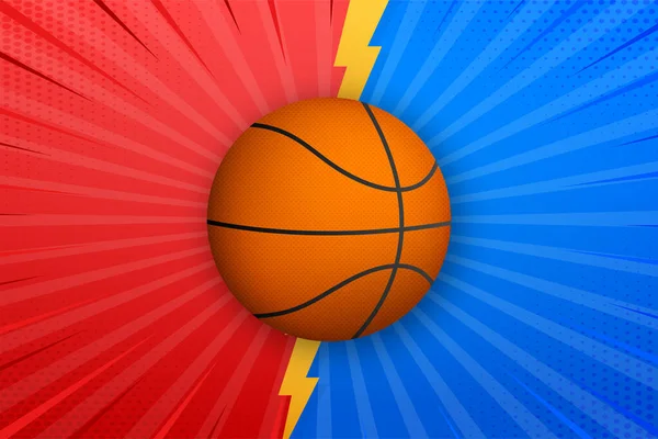 Basketball. Vektor-Illustration isoliert auf weißem Hintergrund — Stockvektor