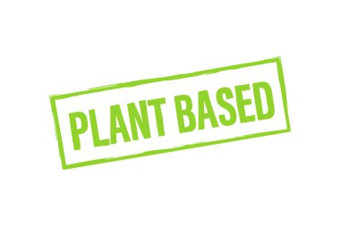 Bitki bazlı etiket. Düz basit vektör simgesi. Sağlıklı yemek posteri. Taze ekolojik. Bitki sembolü, rozet, logo. Vektör stok illüstrasyonu.