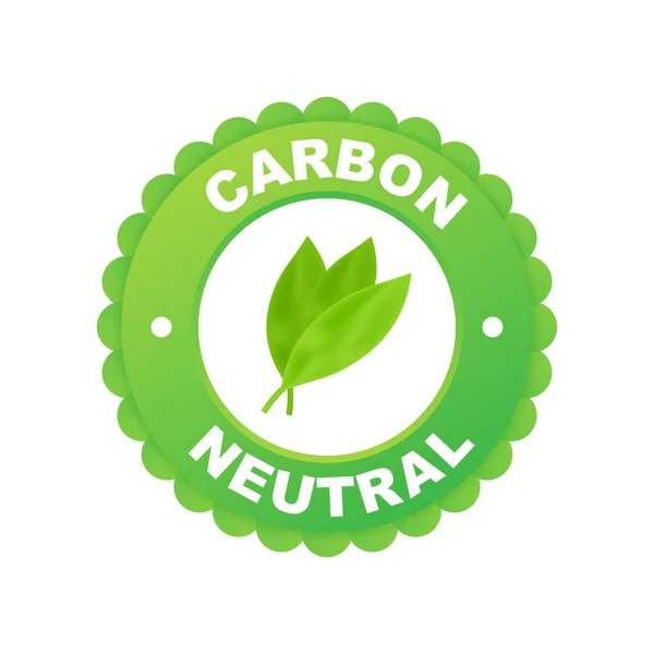 Carbon neutral logo, great design for any purposes. Carbon neutral. Vector icon. Transport logo. Planet earth. —  Vetores de Stock