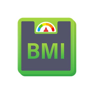 İndikatör bmi ölçeğinde. Çizelge konsepti. Vektör simgesi.
