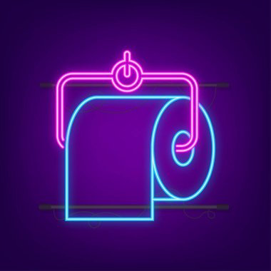 Klasik tuvalet kağıdı, her amaçla harika bir tasarım. Neon biçimi.