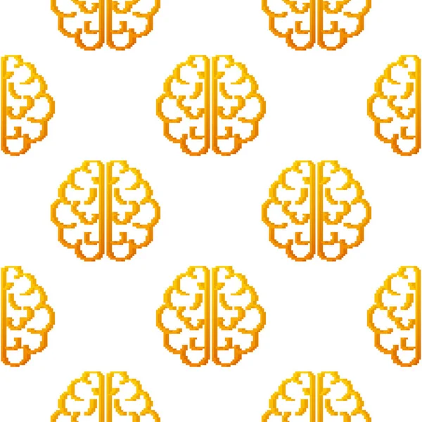 Patrón cerebral humano. Proceso de pensamiento, lluvia de ideas, buena idea, actividad cerebral. Ilustración de stock vectorial. — Vector de stock
