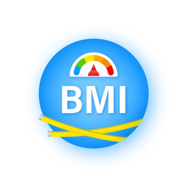 İndikatör bmi ölçeğinde. Çizelge konsepti. Vektör simgesi.