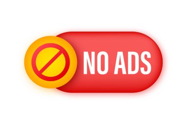Terfi tasarımı için reklam yok. Vektör logosu. Konsept tasarım afişi. Satış vektörü illüstrasyonu. İnternet teknolojisi. İnternet reklamı.