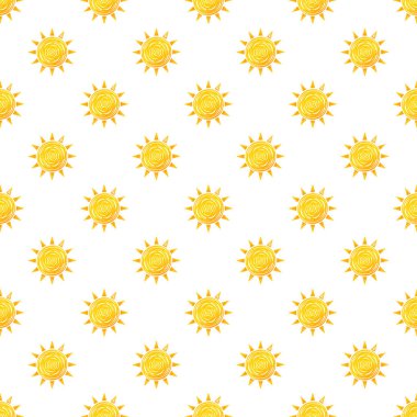 Beyaz zemin üzerinde hava tasarımı için gerçekçi güneş ikonu deseni. Vektör stok illüstrasyonu.