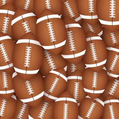 American football ball pattern in sticker boom style. Vector stock illustration. clipart
