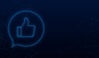 Tavsiye, geri bildirim gibi. Pleksus simgesi. Sosyal ağ paylaşımı. Sosyal medya gibi. Vektör stok illüstrasyonu