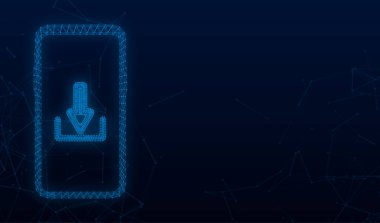 Mobil uygulamanın sayfasını indir. Uygulama için boş ekran akıllı telefonu. Uygulama indir