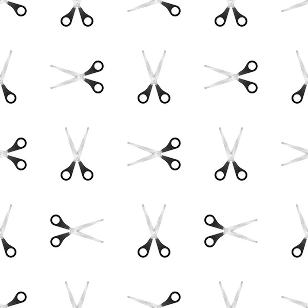 Patrón de tijeras de boceto para diseño de impresión sobre fondo blanco. peluquero profesional. Ilustración de stock vectorial — Archivo Imágenes Vectoriales