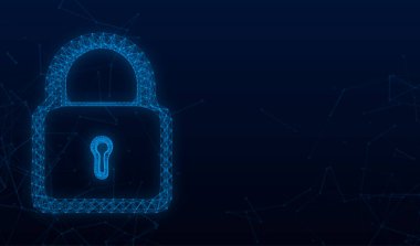 Kalkan ve onay işareti ile siber güvenlik vektör logosu. Güvenlik kalkanı kavramı. Internet güvenliği. Vektör Stok illüstrasyon