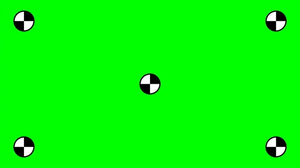 Point de piste vert chromatique. Chromakey Contexte. Illustration vectorielle . — Image vectorielle