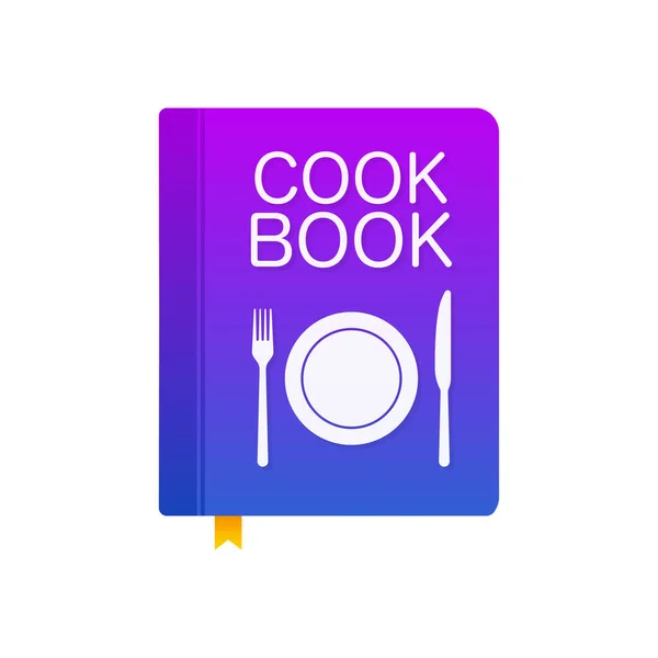 Cook book, great design for any purposes. Vector icon template background. Business icon. — Stock Vector