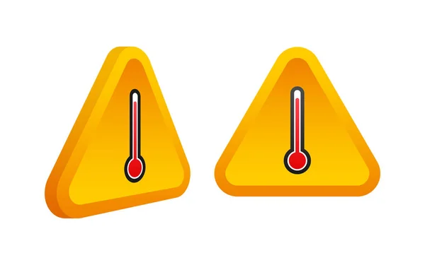 Ícone plano com alta temperatura vermelha. Ícone azul plano. Fogo, chama. —  Vetores de Stock