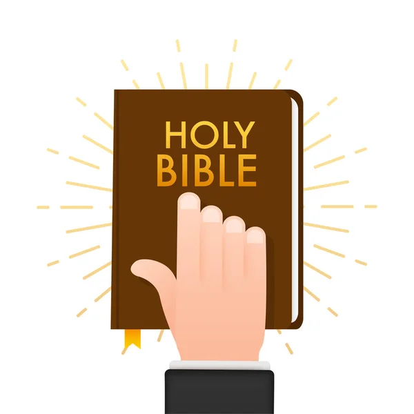 두들 아이콘. Book holy bible 로고 일러스트 벡터. 스케치. Doodle vector illustration. — 스톡 벡터