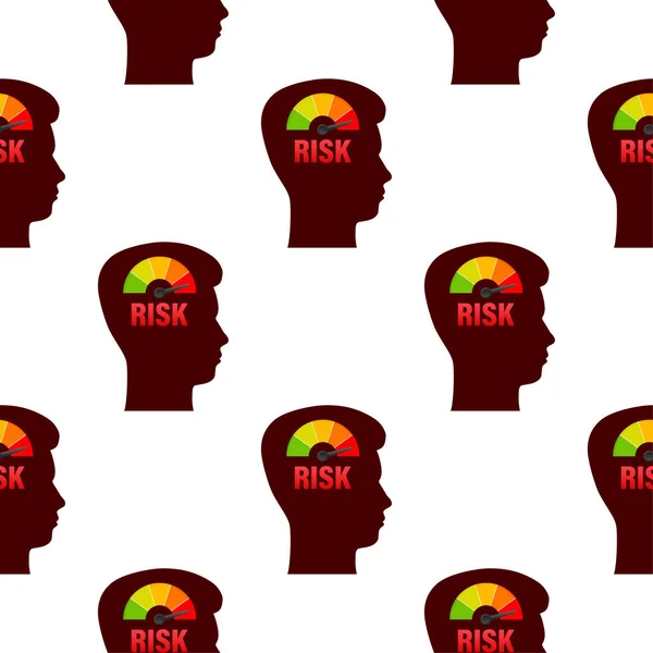 Profilo cerebrale di rischio per la progettazione medica. Illustrazione vettoriale. Strategia aziendale. Icona del vettore. — Vettoriale Stock