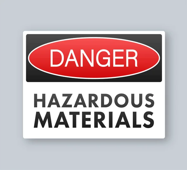 Panneau de matières dangereuses, grand design pour tous les usages. Vecteur, illustration. — Image vectorielle
