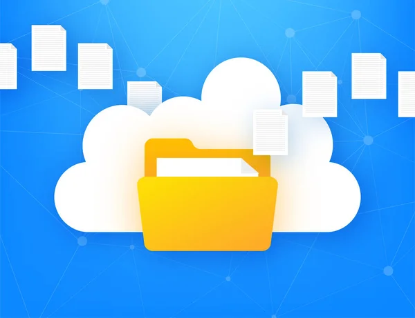 File cloud, grande design per qualsiasi scopo. Infografica astratta. Tecnologia Internet. banner web. — Vettoriale Stock