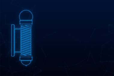 Klasik berber dükkânı pleksus işareti. Vektör stok illüstrasyonu