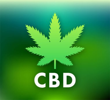 Yaratıcı kenevir yaprağı vektör logosu simgesi. CBD Cannabidiol şablonu. Vektör illüstrasyonu.