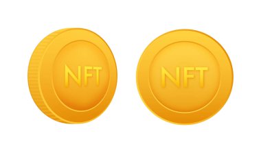 Nft konseptli düz çizim. Sancak vektörü. Düz dizayn. Vektör tasarım sanatı.
