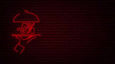 El tepsisi -5% indirim, her şey için harika tasarım. Neon tarzı. Geçmişi. Ayrı nesne
