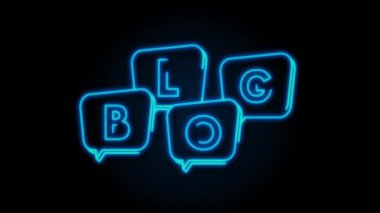 Blog balonu. İnternet teknolojisi. Hareket Grafiği. İletişim teknolojisi