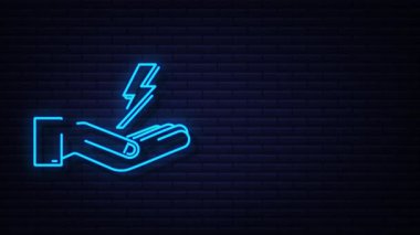 Neon Lightning 'in yıldırımı ellerinde. Yıldırım, yıldırım uzmanlığı. hareket grafiği