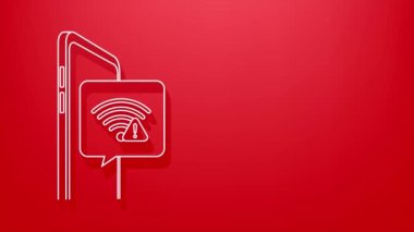 Akıllı telefondan internet bağlantısı bulunamadı. Gölge simgesi. Kablosuz bağlantı kesildi. Kablosuz.