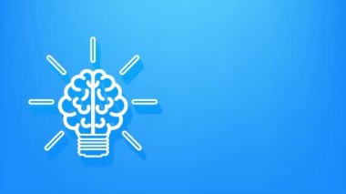 Konsept tasarım için gölge fikir. Ampul simgesi. Fikir, çözüm, iş, strateji konsepti. Hareket Grafiği