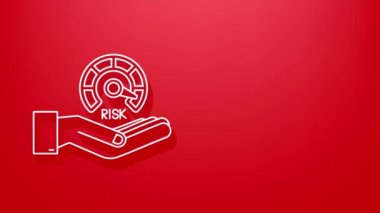 Gölge Riski simgesi elinde hız göstergesinde. Yüksek risk ölçer. hareket grafiği
